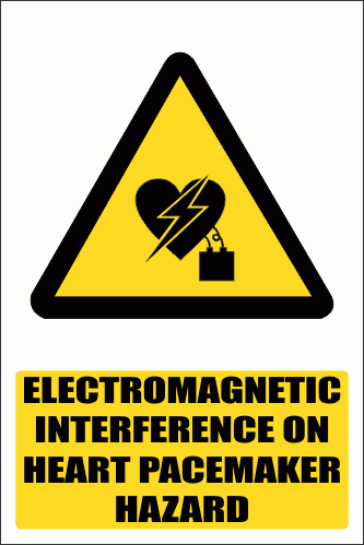 WW27E - Electromagnetic Interference On Pacemaker Explanatory Safety Sign