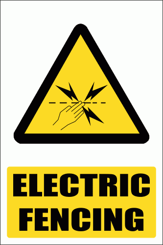 WW29E - Electric Fence Explanatory Safety Sign