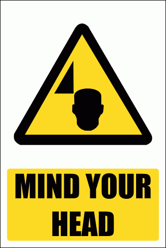 WW36E - Mind Your Head Explanatory Safety Sign