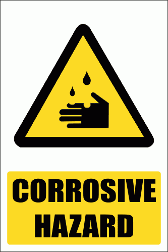WW4E - Corrosive Hazard Explanatory Safety Sign