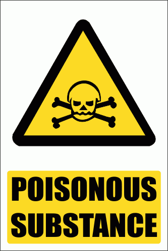 WW5E - Poisonous Substance Hazard Explanatory Safety Sign