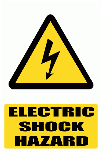 WW7E - Electric Shock Hazard Explanatory Safety Sign