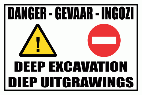 C11 - Danger Deep Excavation Sign