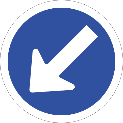 R103 - Keep Left Road Sign