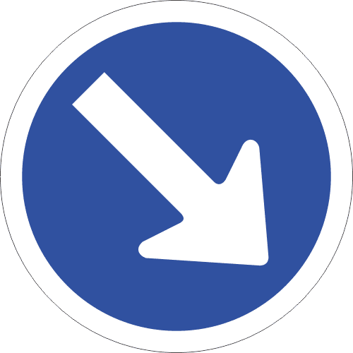 R104 - Keep Right Road Sign