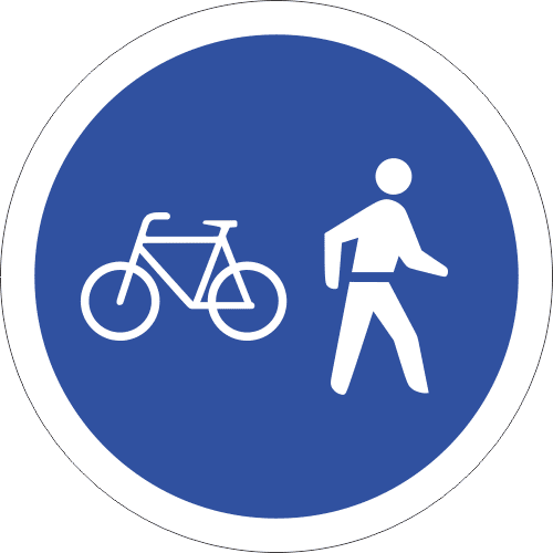 R112 - Cyclists And Pedestrians Only Road Sign