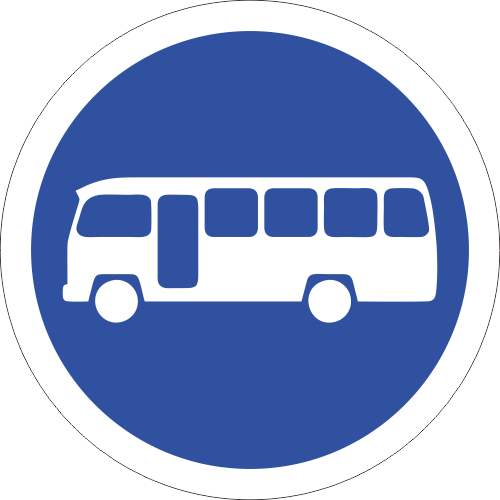 R120 - Midi-Busses Only Road Sign