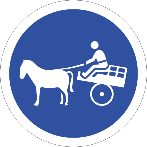 R131 - Animal Drawn Vehicles Only Road Sign