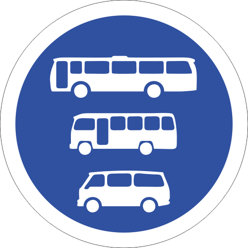 R136 - Busses, Midi-Busses & Mini-Busses Only Road Sign