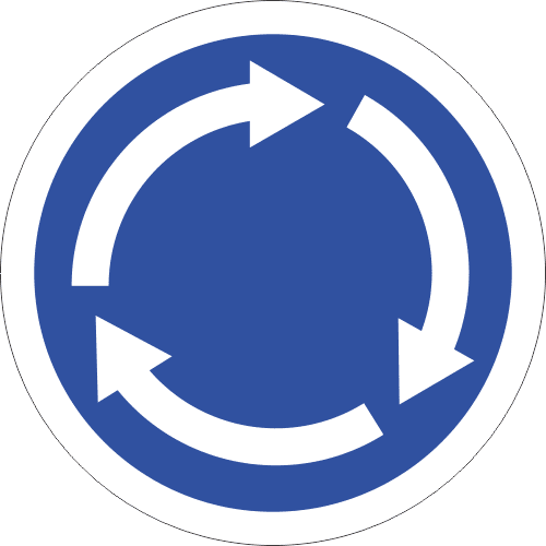 R137 - Roundabout Sign Road