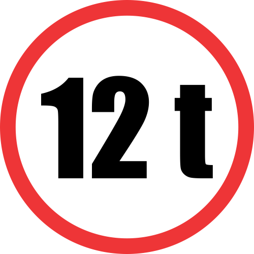 R202 - Mass Limit Road Sign