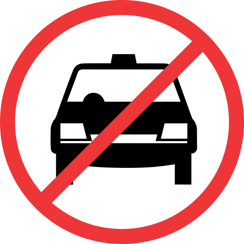 R224 - No Taxis Road Sign