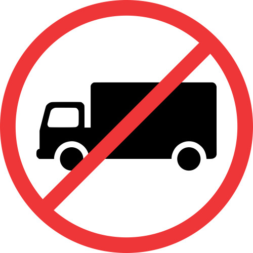 R229 - No Goods Vehicles Road Sign | Safety Signs & Equipment