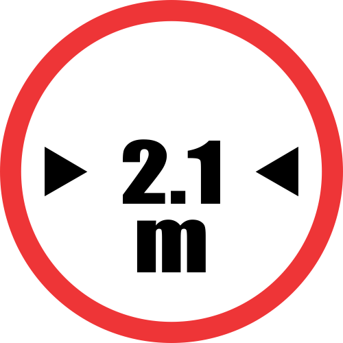 R239 - Width Limit Road Sign