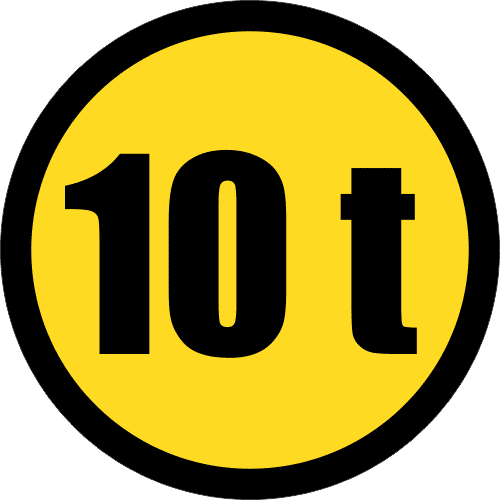 TR102 - Temporary Vehicles Exceeding Mass Only Road Sign