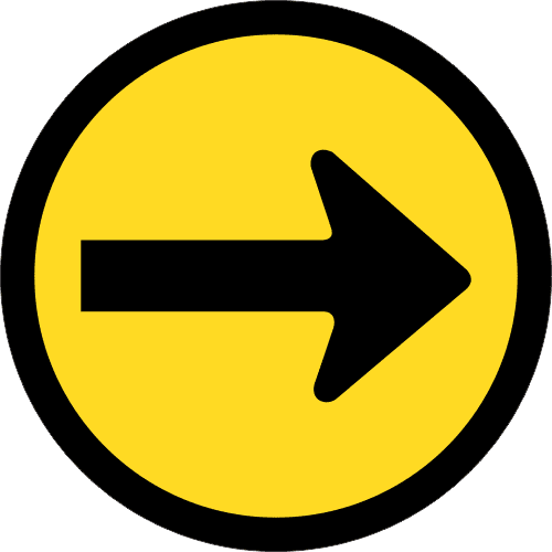 TR106 - Temporary Proceed Right Only Road Sign