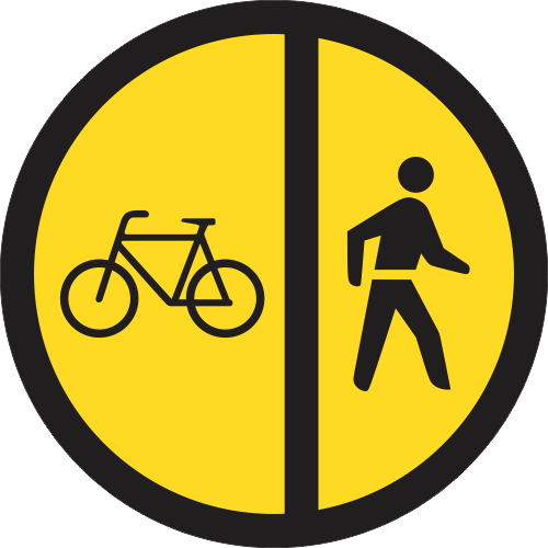 TR113 - Temporary Cyclists And Pedestrians Only Road Sign