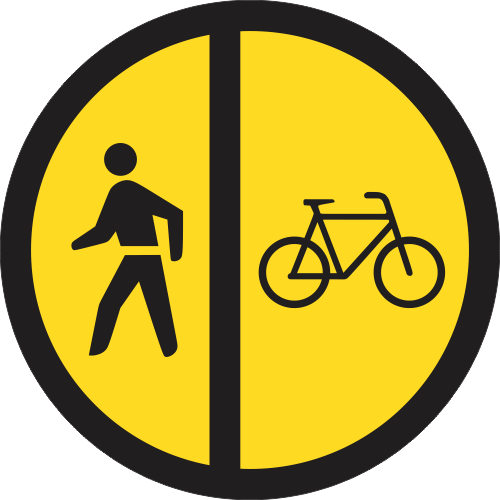 TR115 - Temporary Pedestrians & Cyclists Only Road Sign