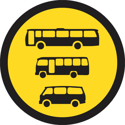 TR136 - Temporary Busses, Midi-Busses & Mini-Busses Only Road Sign