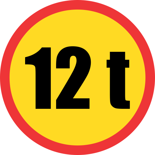 TR202 - Temporary Mass Limit Road Sign