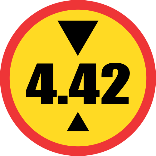 TR204 - Temporary Height Limit Road Sign