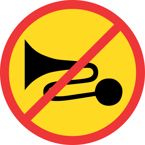 TR206 - Temporary No Excessive Noise Road Sign