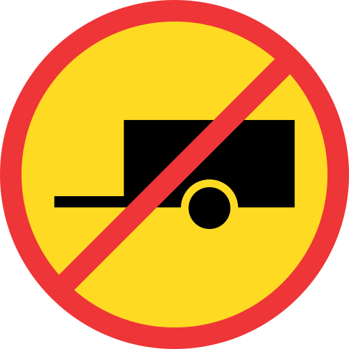 TR240 - Temporary No Towed Vehicles Road Sign