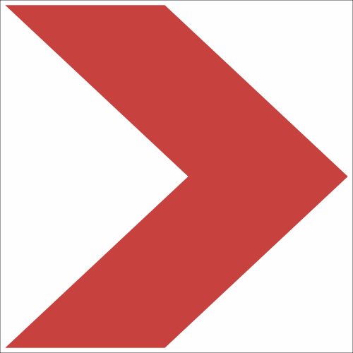 W405 - Sharp Curve Chevron (Single) Road Sign