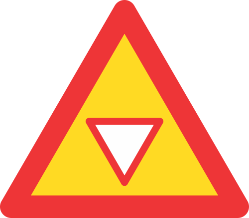 TW303 - Temporary Traffic Yield Control Ahead Road Sign