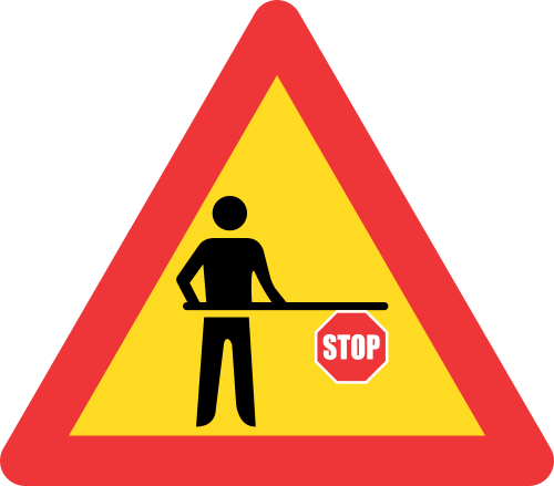 TW305 - Temporary Scholar Patrol Ahead Road Sign