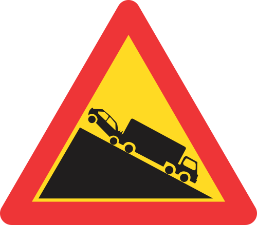 TW324 - Temporary Slow Moving Heavy Vehicle Road Sign