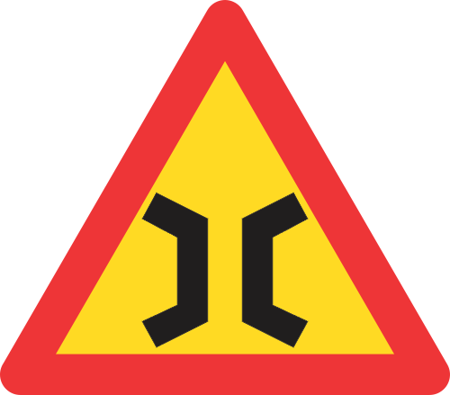 TW326 - Temporary Narrow Bridge Road Sign