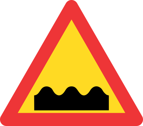 TW331 - Temporary Uneven Roadway Road Sign