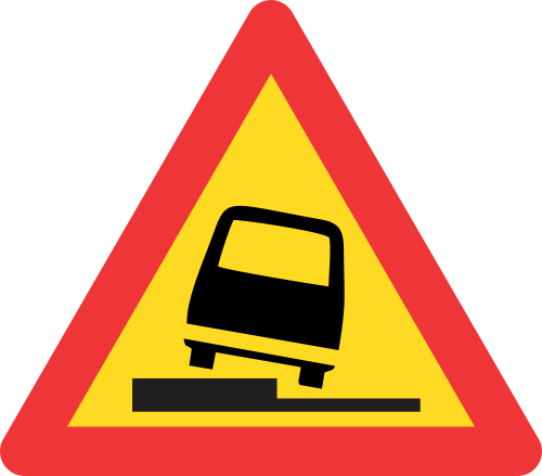 TW341 - Temporary Surface Step Left Road Sign