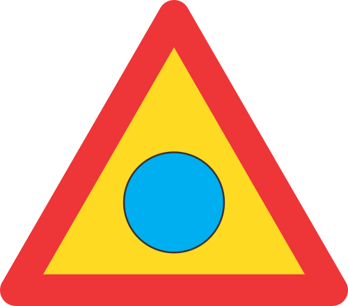 TW347 - Temporary Police Flashing Light Road Sign