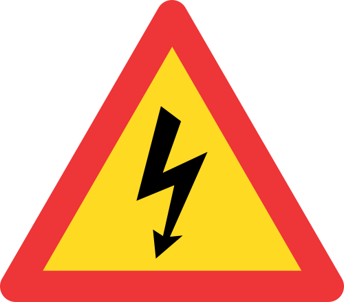 TW361 - Temporary Electrical Shock Road Sign