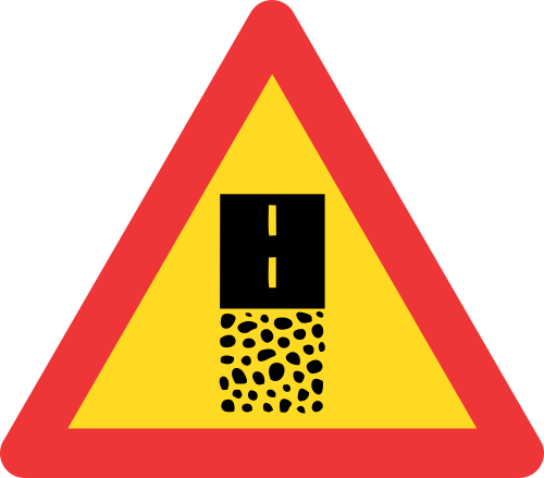 TW363 - Temporary Gravel Road End Road Sign