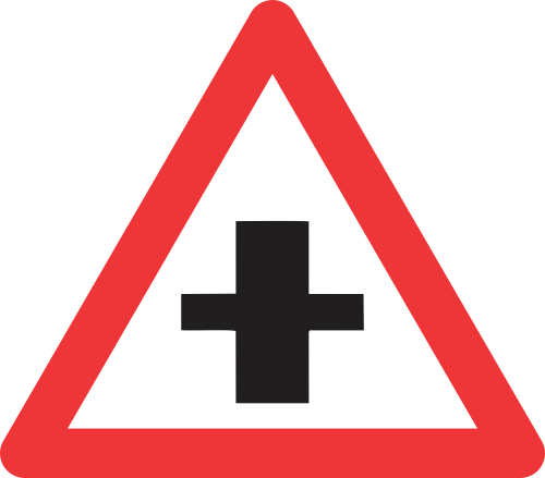 W102 - Crossroad On Priority Road Road Sign