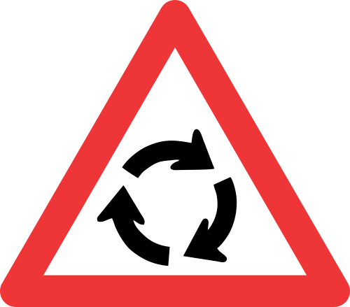 W201 - Traffic Circle Road Sign