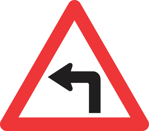 W205 - Sharp Curve (Left) Road Sign