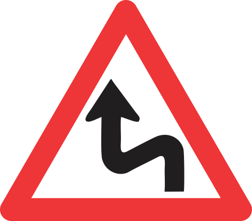 W211 - Combined Curves (Left-Right) Road Sign