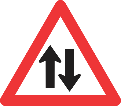 W212 - Two-Way Traffic Road Sign