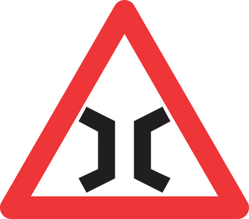 W326 - Narrow Bridge Road Sign