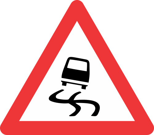 W333 - Slippery Road Road Sign