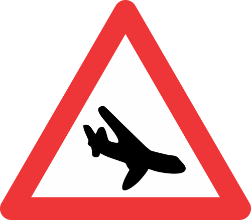 W351 - Low Flying Aircraft Road Sign