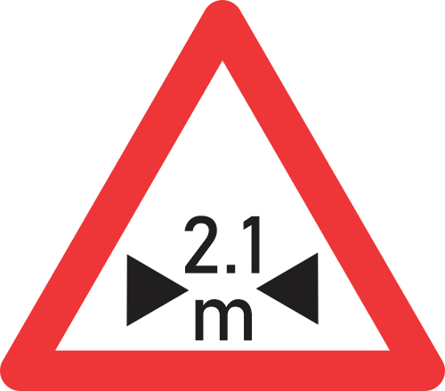 W360 - Width Restriction Road Sign