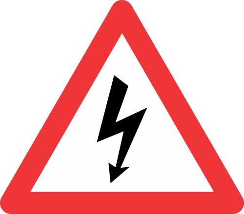 W361 - Electrical Shock Road Sign