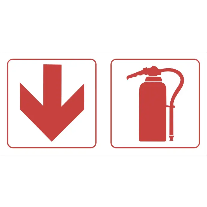 FR61 - Fire Extinguisher Ahead Safety Sign