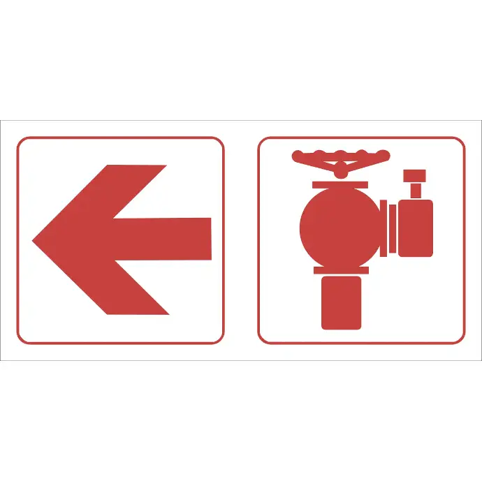 FR68 - Fire Hydrant Left Safety Sign
