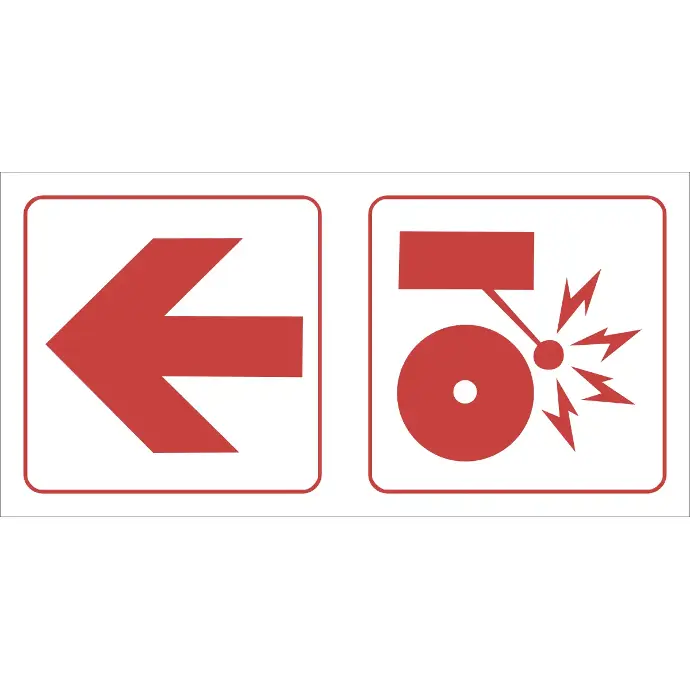 FR71 - Fire Alarm Left Safety Sign